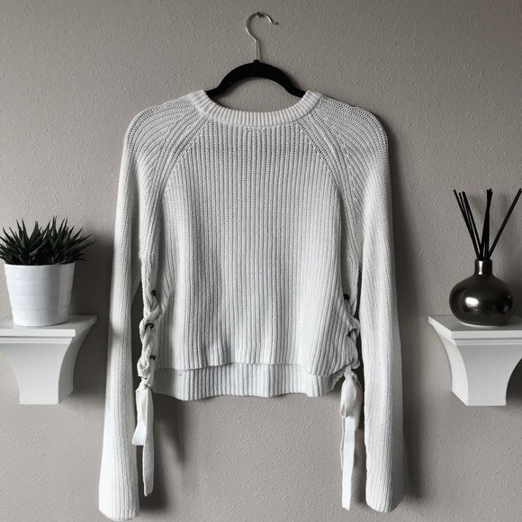 Knit Sweater Lace-up Sides - Picture 3 of 5